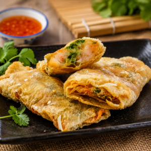 Đậu Hũ Ki Cuộn Tôm Chiên